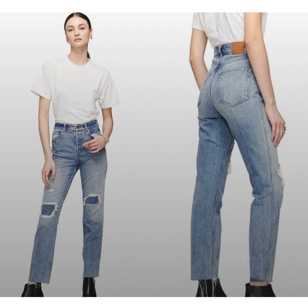 Anine Bing Betty Denim Jeans Straight Leg Vintage Blue Women’s 27